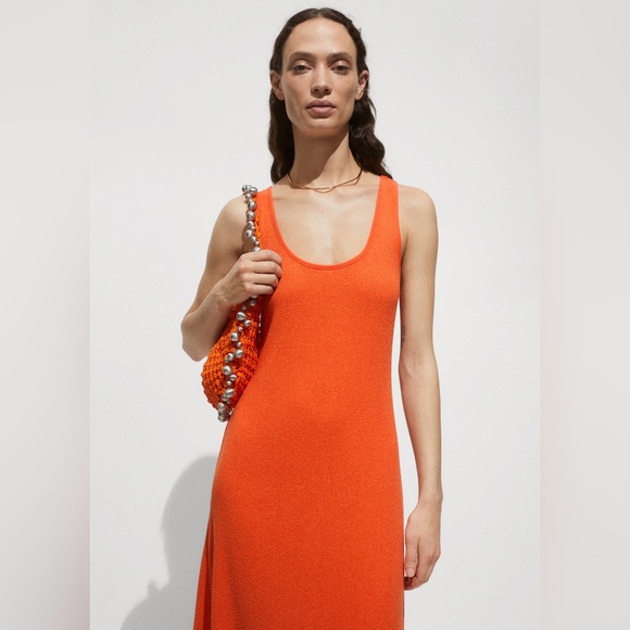 Mango orange cross back knitted dress NWT - Picture 4 of 5